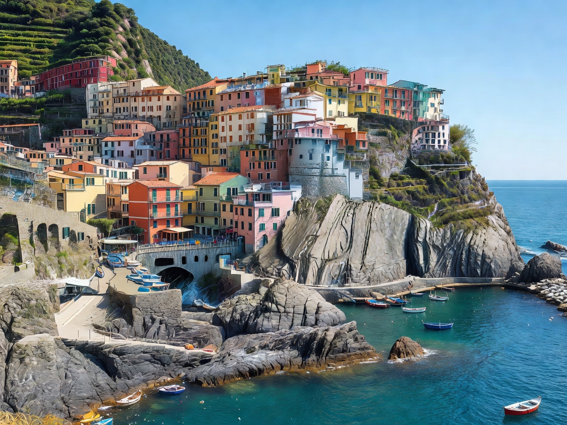 Cinque Terre colorful cliffside village in Italy